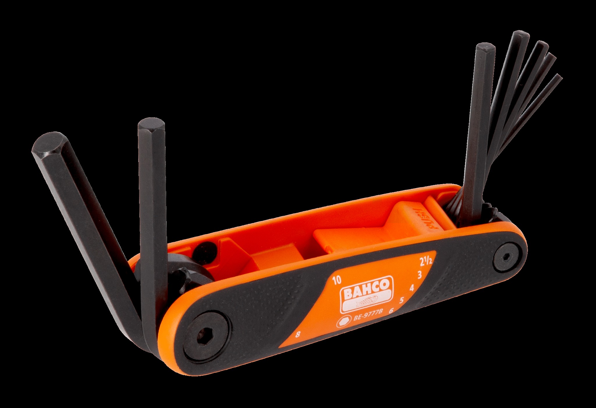 Bahco 7 piece Hex Key Set. Sizes: 2.5, 3, 4, 5, 6, 8 & 10mm