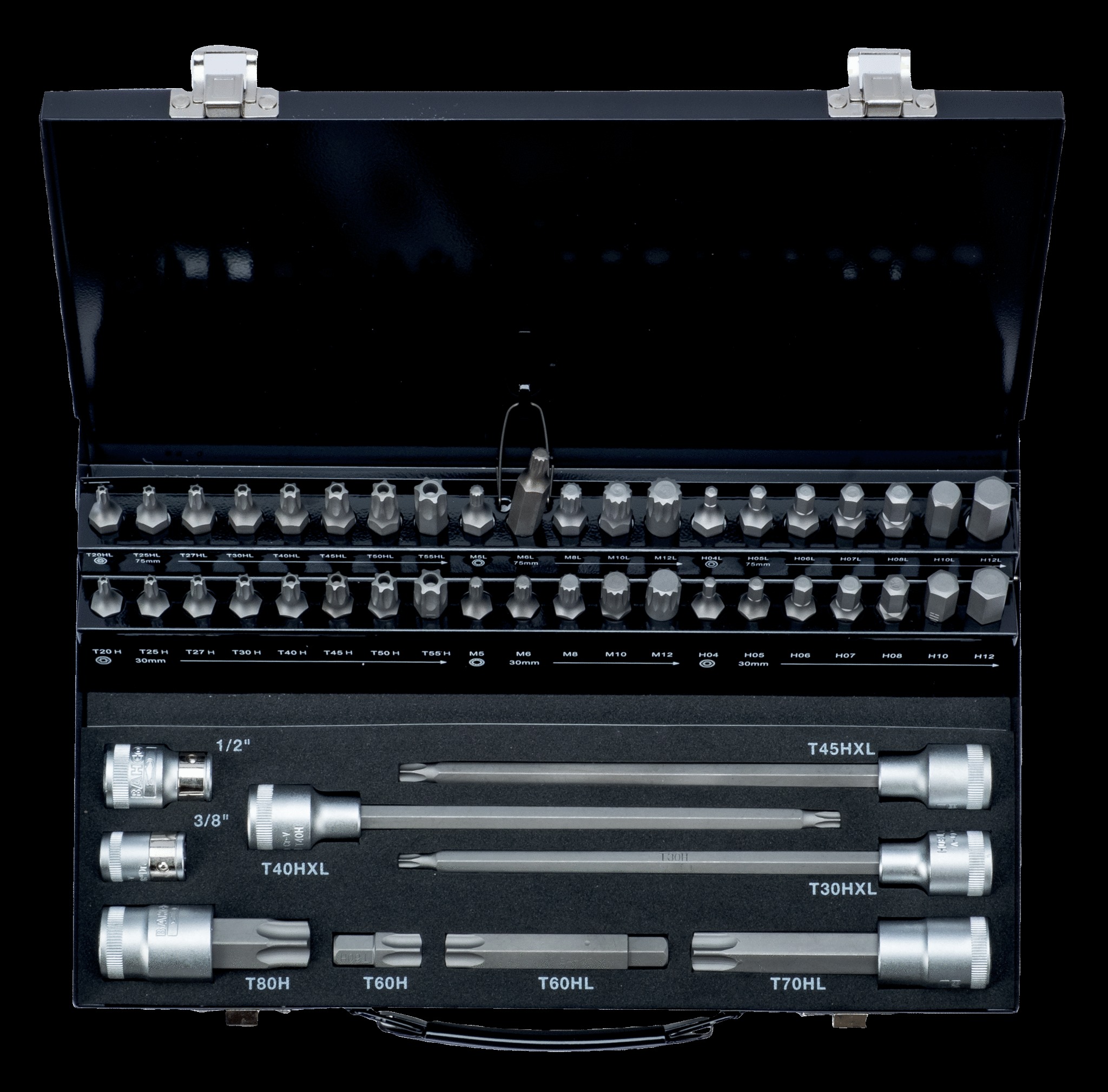 Bahco 49 piece 10mm Socket & Bit Set in various profiles