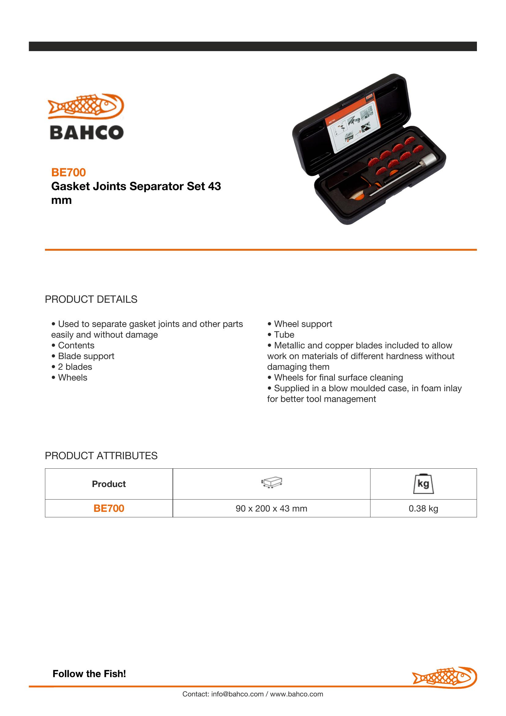 Bahco Gasket Joint Separator - Image 3