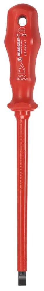 Beargrip Screwdriver VDE Flat 8.0x175mm