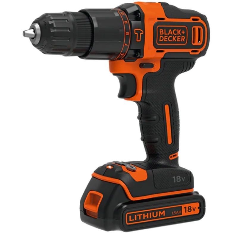 B&D - HAMMER DRILL KIT, 2-SPEED 18V 1.5Ah LITHIUM