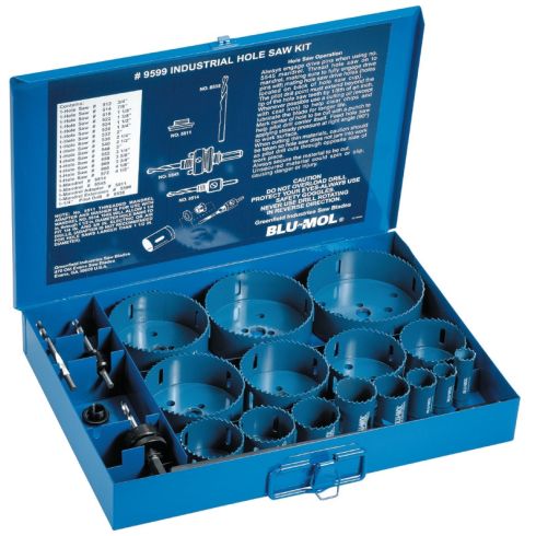 BLU-MOL Bi-metal Holesaw Kit 20 Piece Industrial