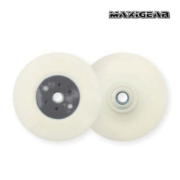MAXIGEAR PAD BACKING 125MM DIAMETER M14 X 2 THREAD WHITE