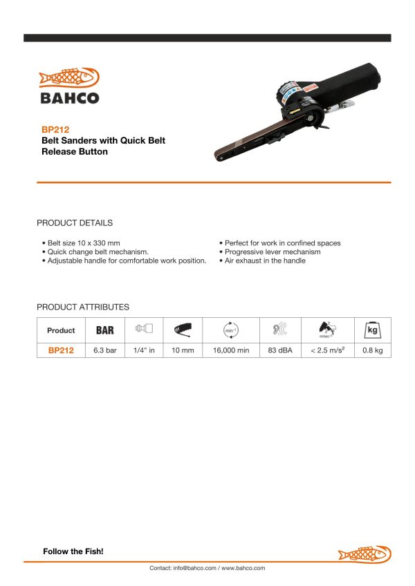 Bahco Belt Sander 10mm - Image 6