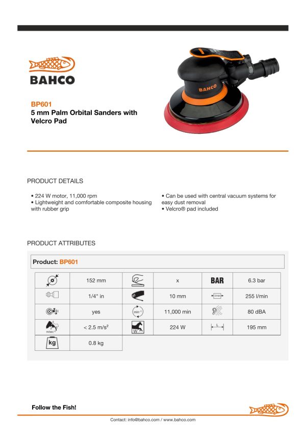 Bahco Orbital Sander - 5mm - Image 6