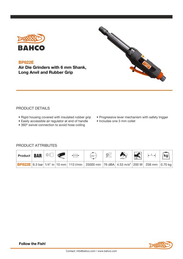 Bahco Extended Die Grinder - Image 2