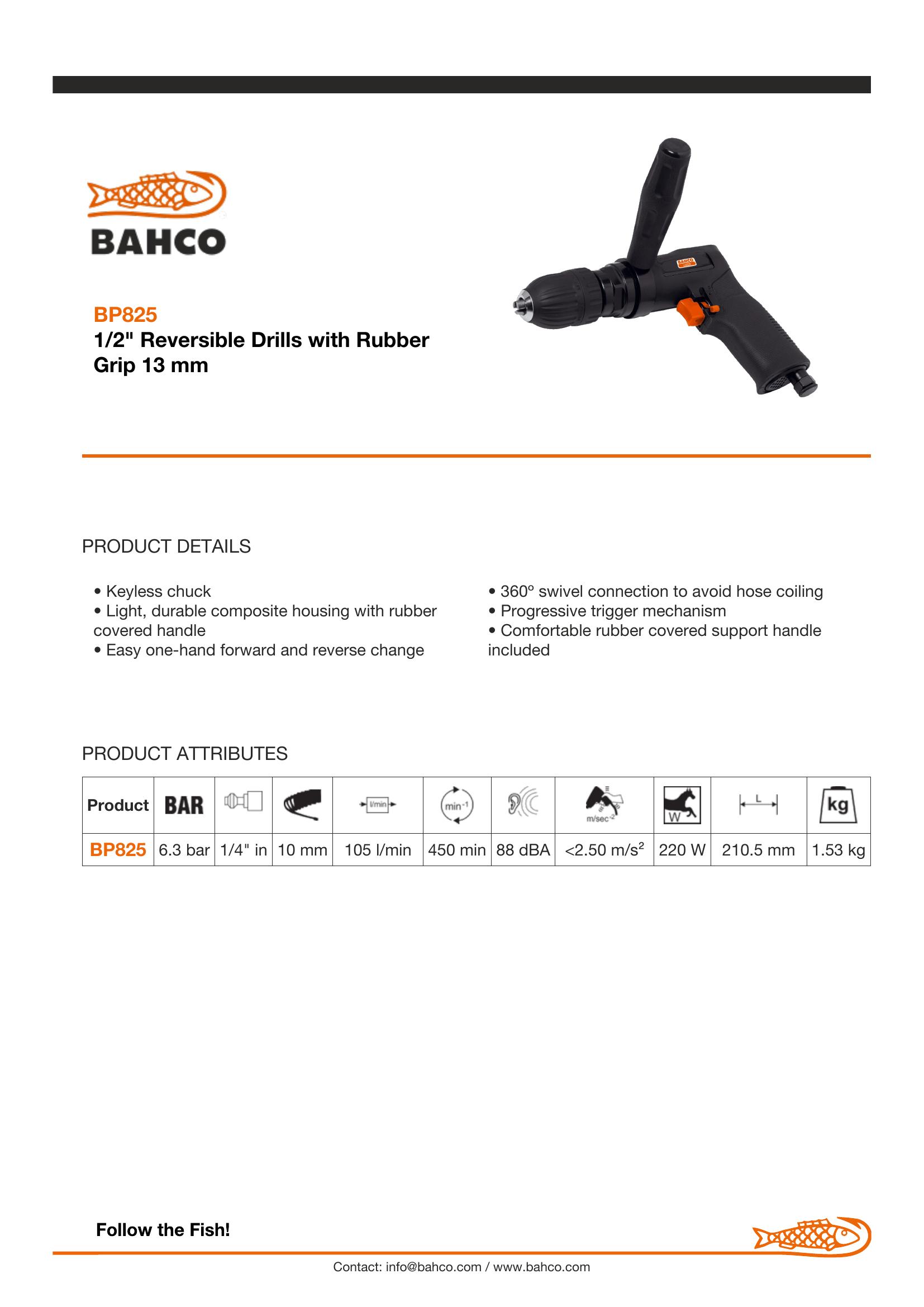 Bahco Reversible Drill 13mm - Image 3