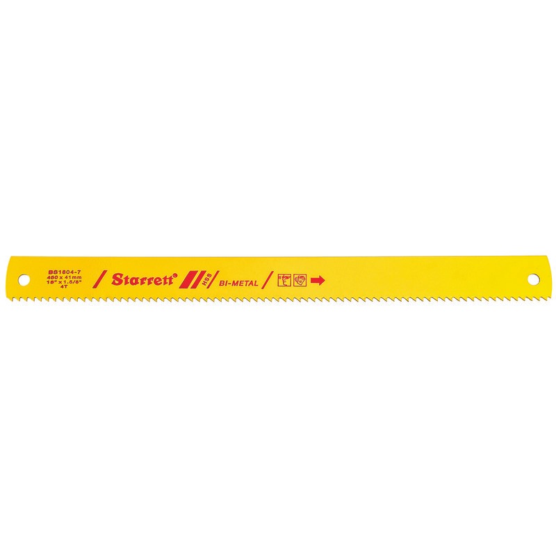 Starrett Power Hacksaw Bi Metal 18inx1.5/8inx4tpi (SINGLES) BS1804-7 18 x 1-5/8 x .075 x 4T, Bi-Metal