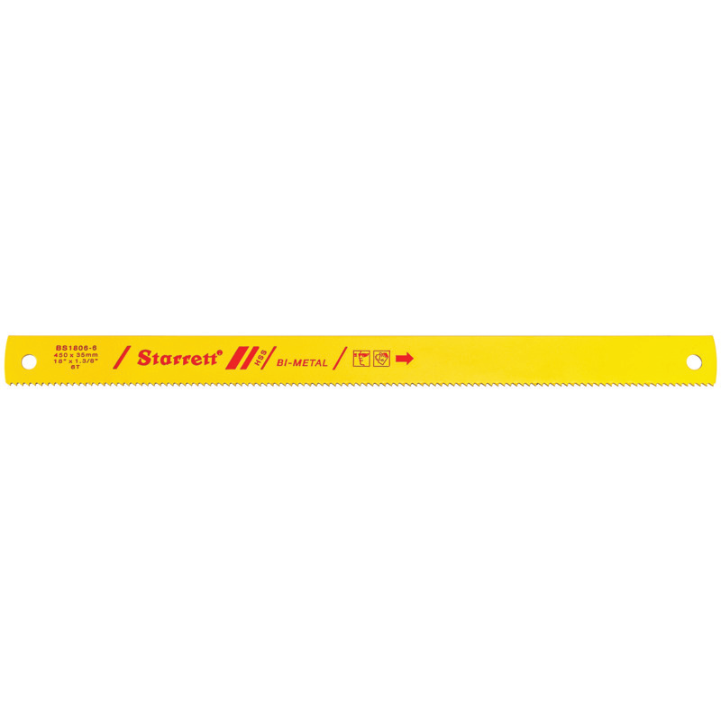 Starrett Power Hacksaw Bi Metal 18inx1.3/8inx6tpi (SINGLES) BS1806-6 18 x 1-3/8 x .062 x 6T, Bi-Metal - Image 2