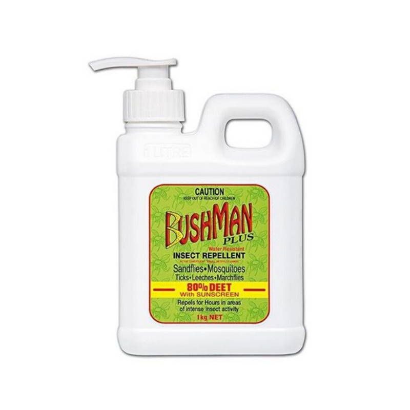 BUSHMAN - BUSHMAN PLUS DRYGEL 1kg PUMP 80% DEET WITH SUNSCREEN (6)