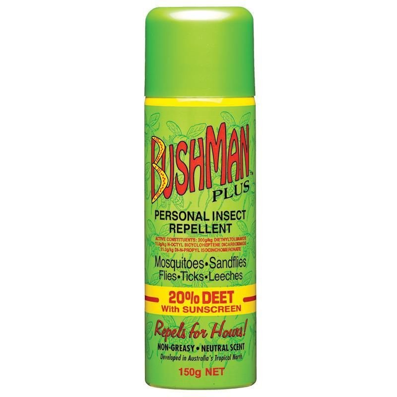 BUSHMAN - BUSHMAN PLUS 150gm AEROSOL 20% DEET WITH SUNSCREEN