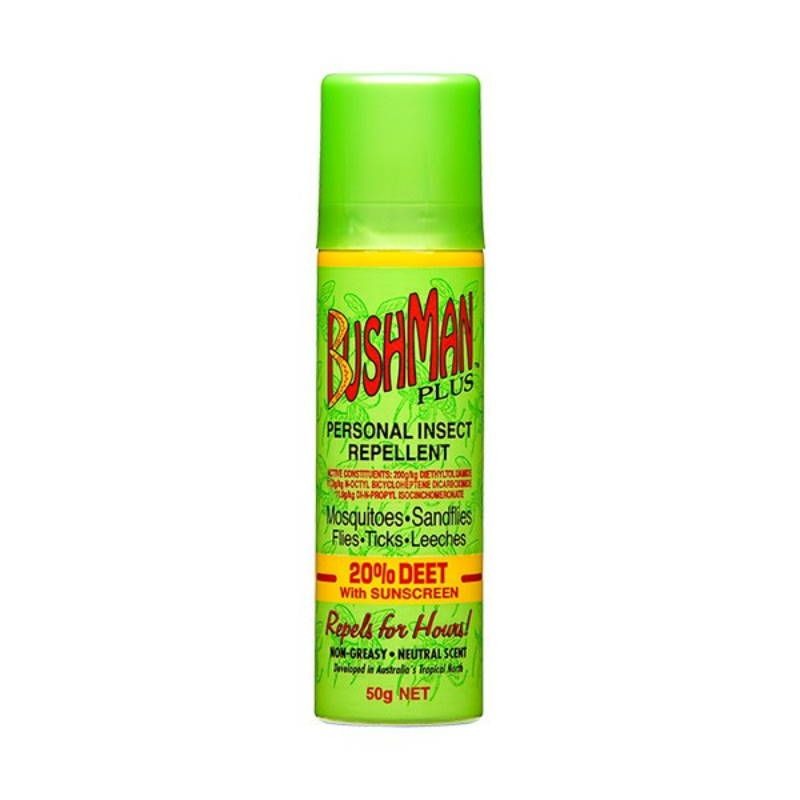 BUSHMAN - BUSHMAN PLUS 50gm AEROSOL 20% DEET WITH SUNSCREEN