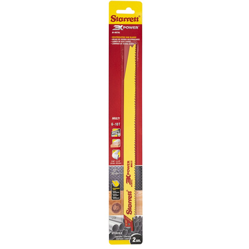 Starrett - Tapered Recip Saw Blade 300mm X 6-10tpi (2 PACK)
