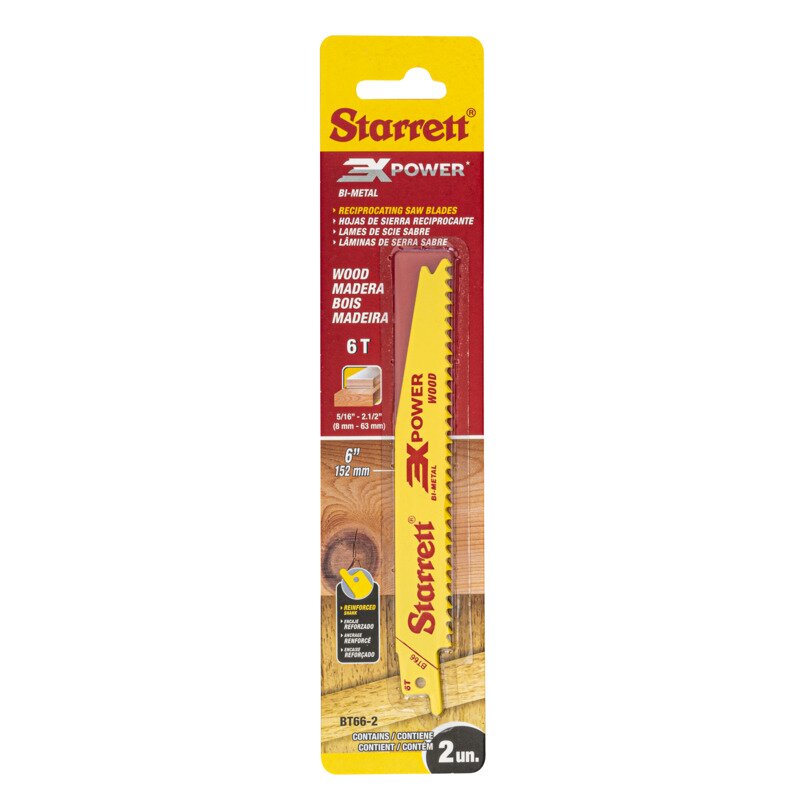 Starrett - Tapered Recip Saw Blade 150mm X 6tpi (2 PACK)