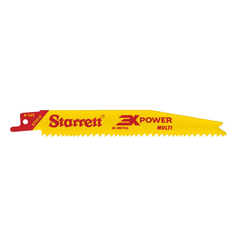 Starrett Reciprocating Blade 152mm x 19mm x 1.30mm x 6-10TPI (50 PACK) BT6610-50 Multi-Purpose Reciprocating Saw Blade