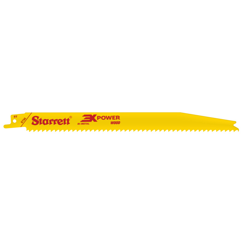 Starrett Reciprocating Blade 228mm x 19mm x 1.30 x 6TPI (20 PACK) BT96-20 Wood Cut Reciprocating Saw Blade