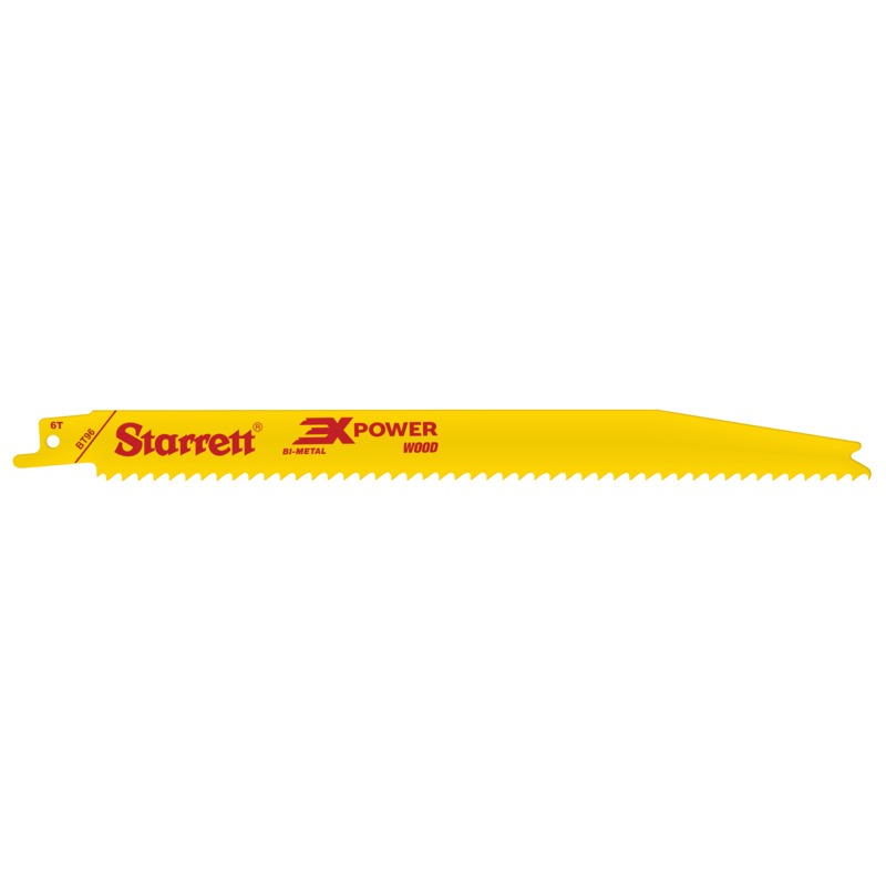 Starrett - Tapered Recip Saw Blade 225mm X 6tpi (5 PACK)