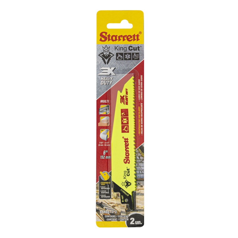 Starrett - King Cut Tapered Recip Saw Blade 150mm X 6-10tpi (2 PACK)
