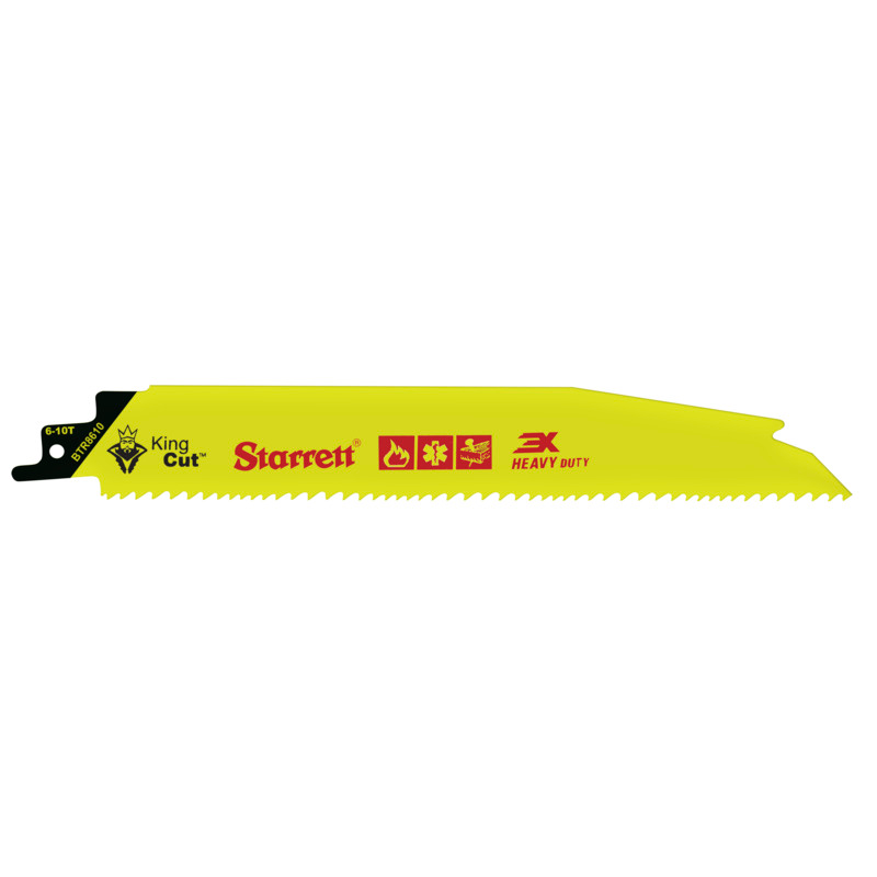 Starrett King Cut Tapered Recip Saw Blade 203mm X 6-10tpi BTR8610-20 King Cut Reciprocating Saw Blade