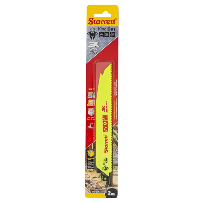 Starrett King Cut Tapered Recip Saw Blade 203mm X 6-10tpi BTR8610-2 King Cut Reciprocating Saw Blade