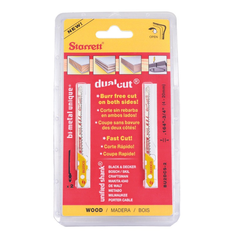 Starrett - Jig Saw Blades - Unified Shank 50mm X 9-19tpi - Dual Cut (2 PACK)