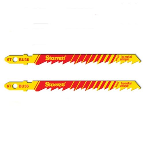 Starrett - Jig Saw Blades - Unified Shank 75mm X 6tpi - Wood (2 PACK)