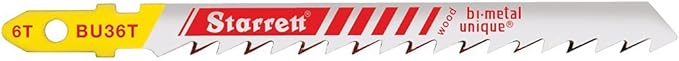Starrett - Jig Saw Blades - Unified Shank 75mm X 6tpi - Wood (2 PACK)