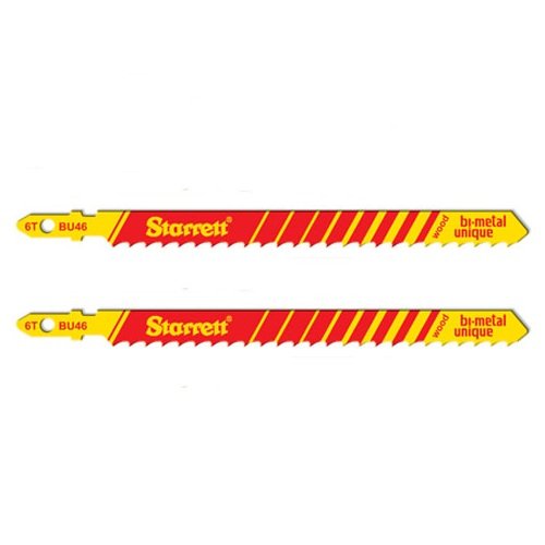Starrett - Jig Saw Blades - Unified Shank 100mm X 6tpi - Wood (2 PACK)