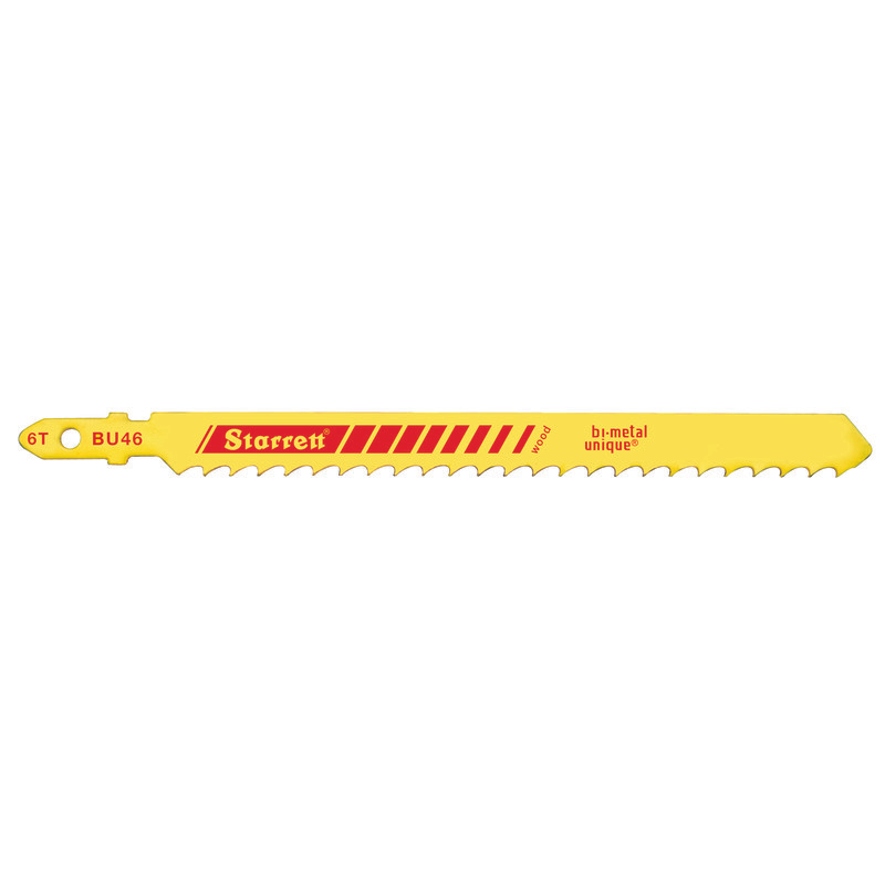 Starrett - Jig Saw Blades - Unified Shank 100mm X 6tpi - Wood (5 PACK)