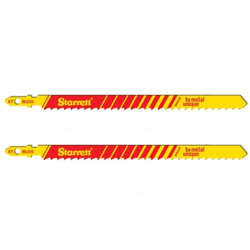 Starrett - Jig Saw Blades - Unified Shank 120mm X 6tpi - Wood (2 PACK)