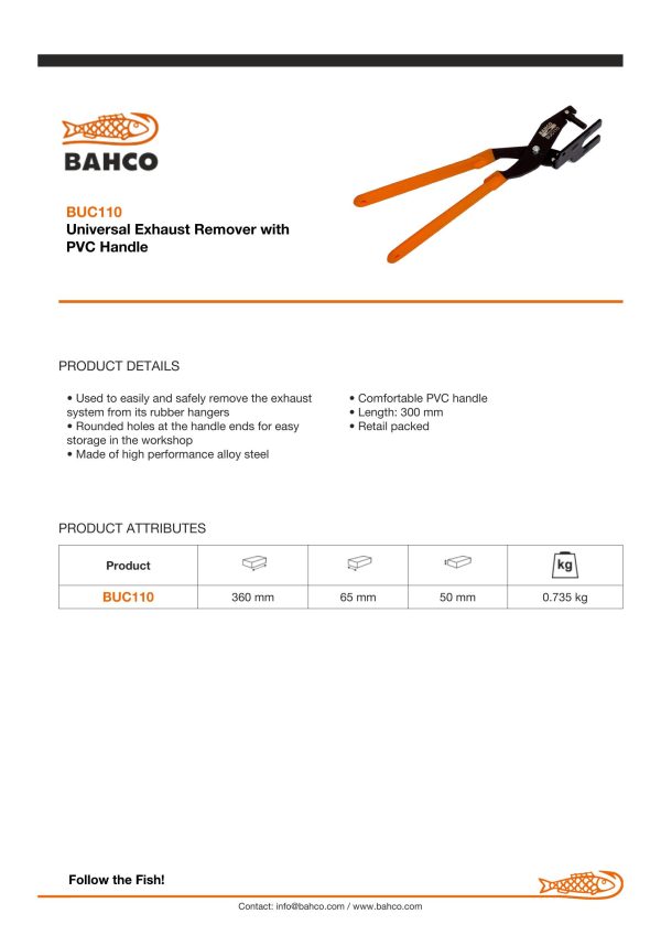 Bahco Universal Exhaust Remover - Image 3