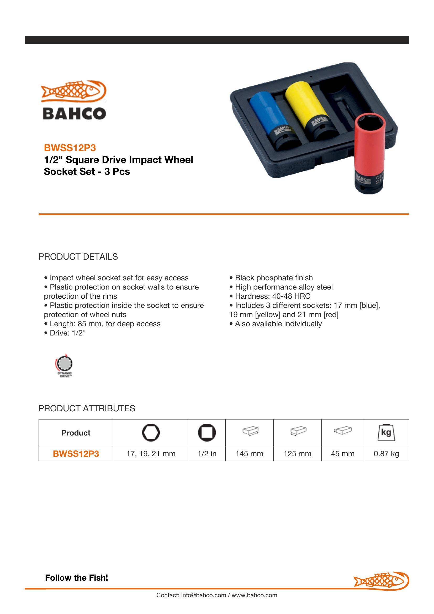 Bahco Wheel Socket Sets - Image 3