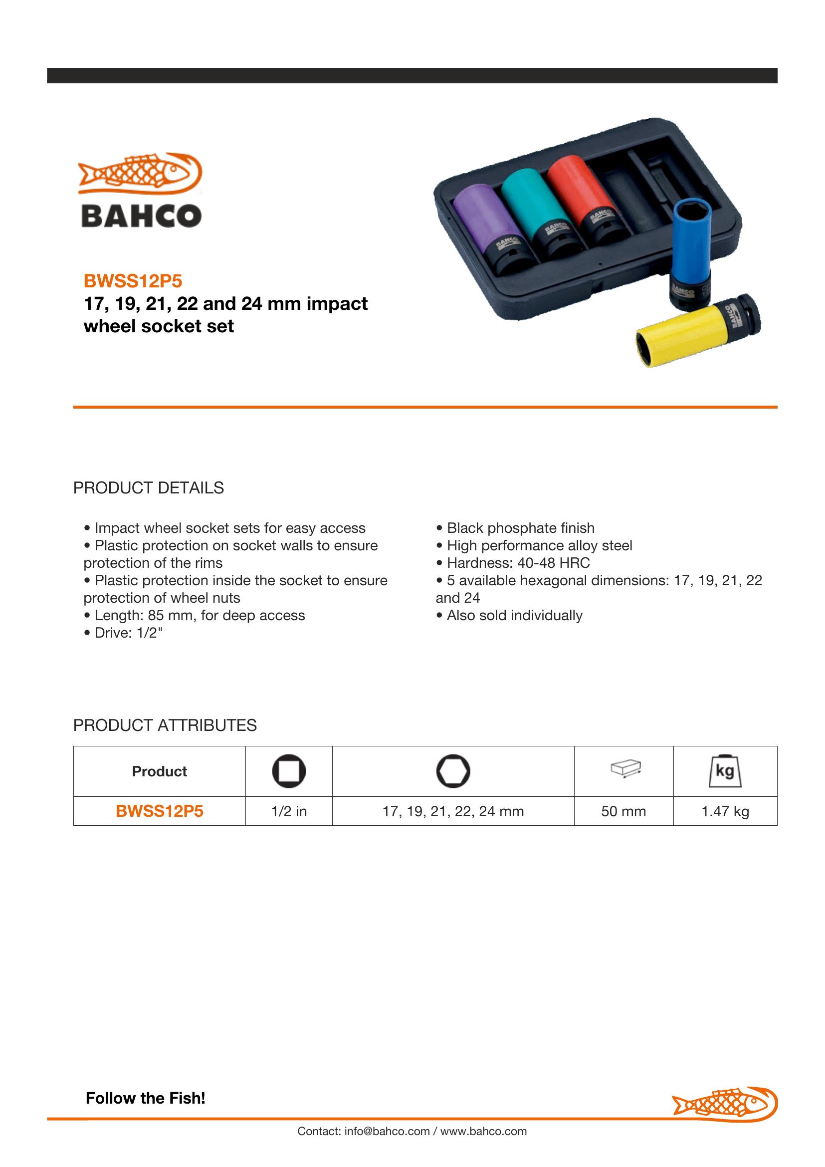 Bahco Wheel Socket Sets - Image 3