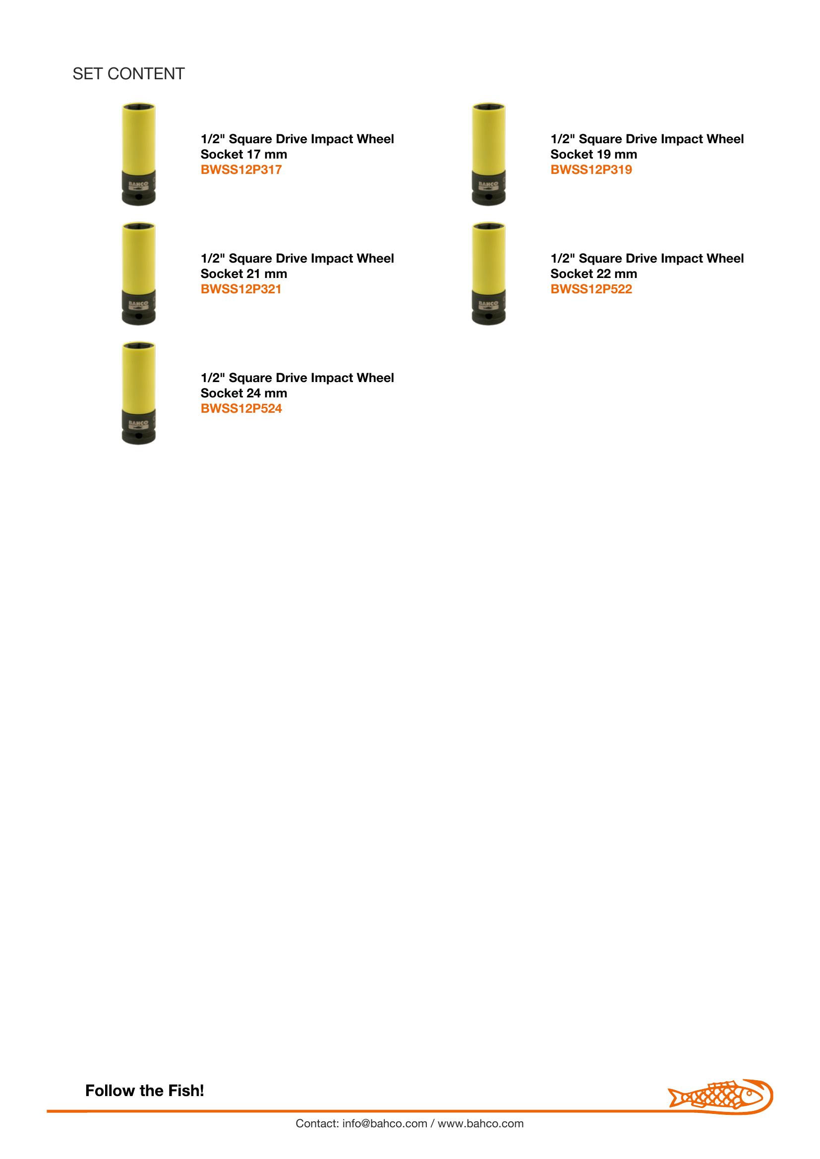 Bahco Wheel Socket Sets - Image 4