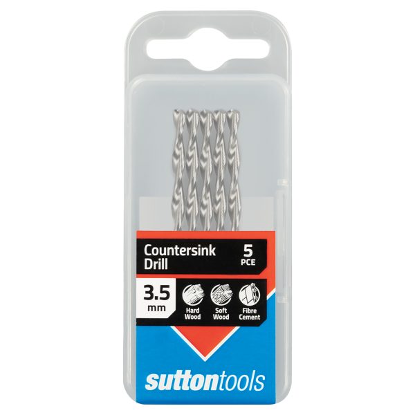 DRILL HSS COUNTERSINK PILOT C112 3.5MM 9G 5PC