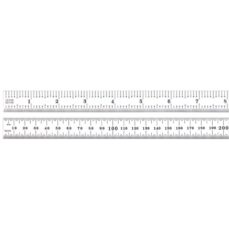 Starrett RULE 500MM FULL-FLEXIBLE NO.34 STEEL C334-500 Full-Flexible Steel Rule with Millimeter and Inch Grads