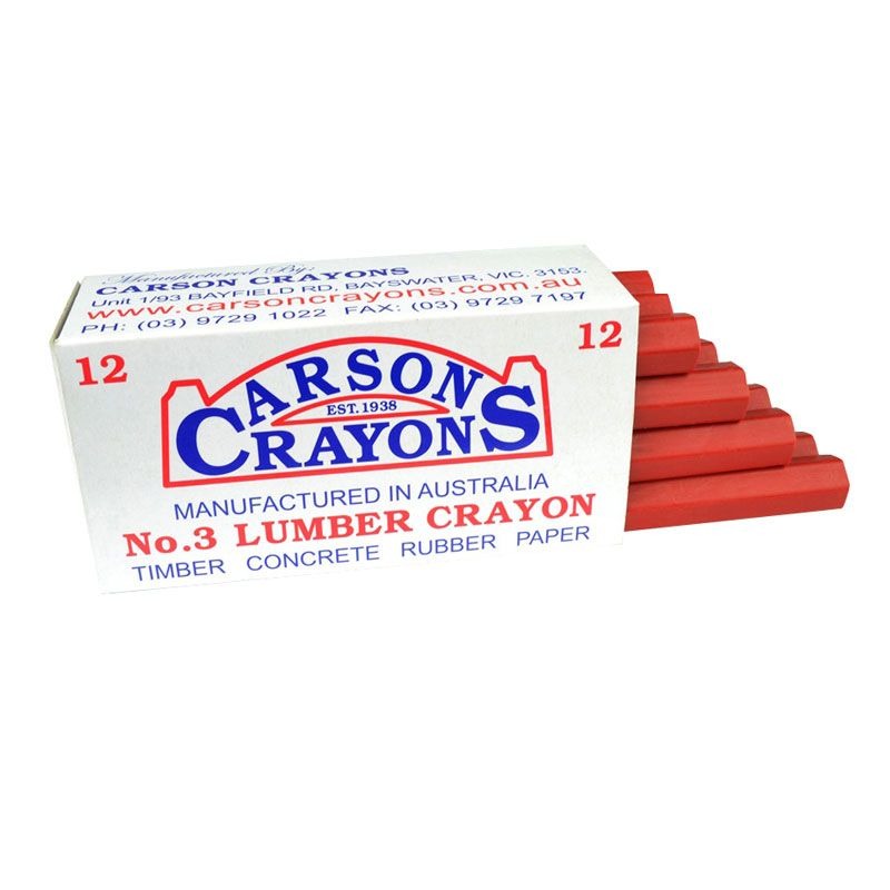 CARSON - CRAYON RED (12) PER PACK