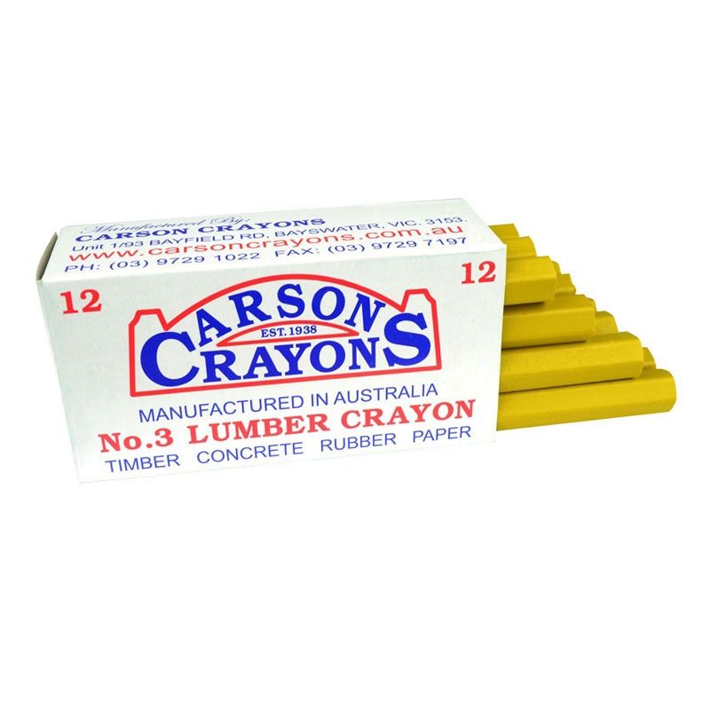 CARSON - CRAYON YELLOW (12) PER PACK