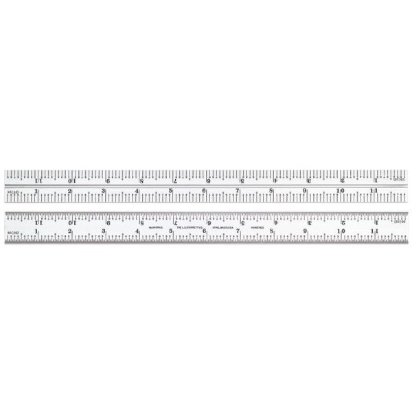 Starrett 12in Blade 6R Grad Satin Chrome CB12-6R Blade Only for Combination Squares, Sets and Bevel Protractors