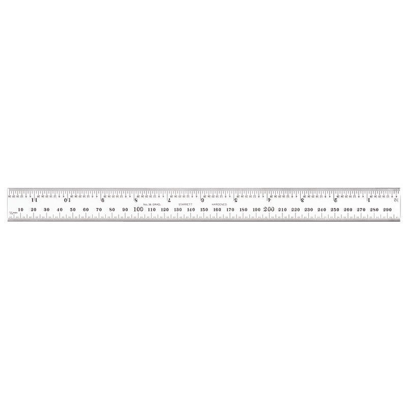 Starrett - 300mm Blade Satin Chrome Metric / English