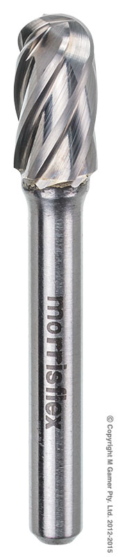 Morrisflex - Non-ferrous Radiused Cylinder Burr - Size 3