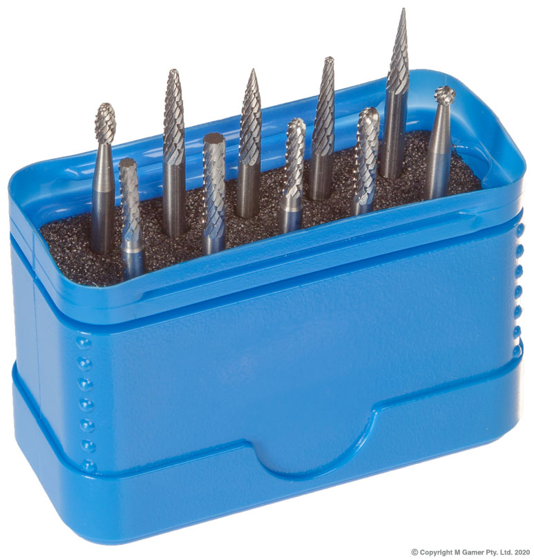 1/8" Head Carbide Burr 10 Piece Set