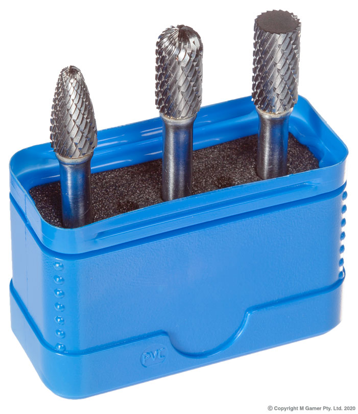 3/8" Head Carbide Burr 3 Piece Set