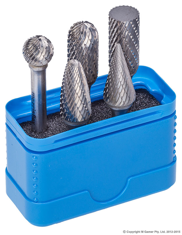 1/2" Head Carbide Burr Piece 5 Piece Set