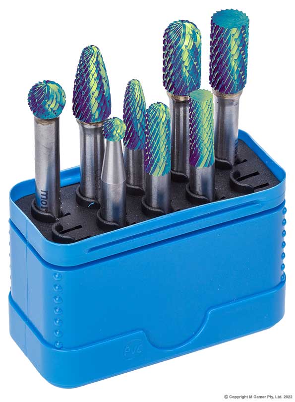 Morrisflex - 1/4" & 3/8" Head NG6 Coated Carbide Burr Set