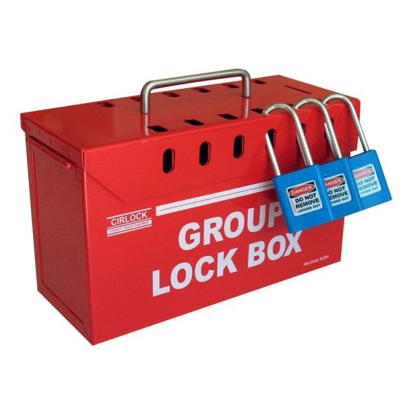 CIRLOCK - GROUP LOCK BOX, RED METAL 13 LOCK POSITIONS