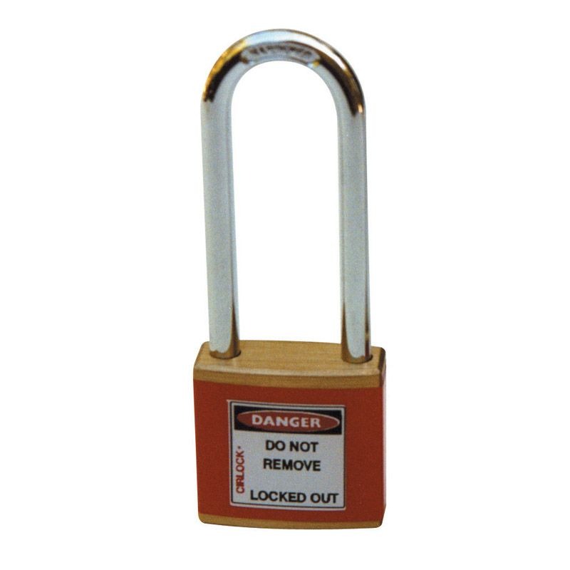 CIRLOCK - COLOUR CODED PADLOCK, BRASS 50mm SHACKLE, RED, HANG PK