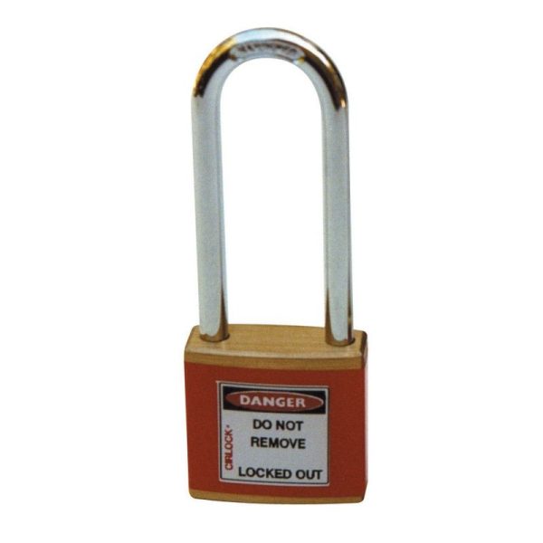 CIRLOCK - COLOUR CODED PADLOCK, BRASS 50mm SHACKLE, RED, HANG PK