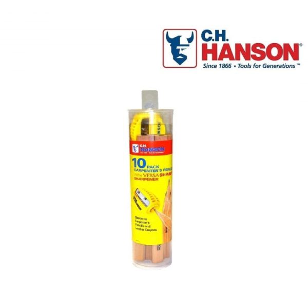 C.H. Hanson CARPENTERS PENCIL 10 PACK WITH BONUS SHARPENER