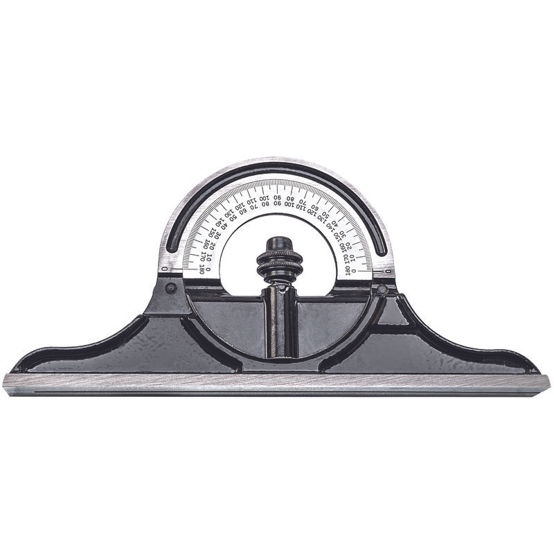 Starrett Protractor Head Rev Satin Chrome/Smooth CPR-1224S Protractor Head for Combination Squares, Combination Sets and Bevel Protractors